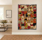 Pure Country Weavers Bauhaus Earth Blanket - Mid Century Modern - Gift Tapestry Throw Woven from Cotton - Made in The USA (72x54) - color: Bauhaus Earth, size: 72x54