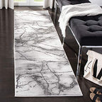 SAFAVIEH Craft Collection Runner Rug - 2'3" x 8', Grey & Silver, Modern Abstract Design, Non-Shedding & Easy Care, Ideal for High Traffic Areas in Living Room, Bedroom (CFT877G) - color: Grey/Silver, size: 2'3" x 8' (Runner)