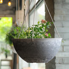 LA JOLIE MUSE Large Hanging Planters for Indoor Outdoor Plants, Hanging Flower Pots Marble Pattern (13.2 Inch,Set of 2) - color: Marble Pattern