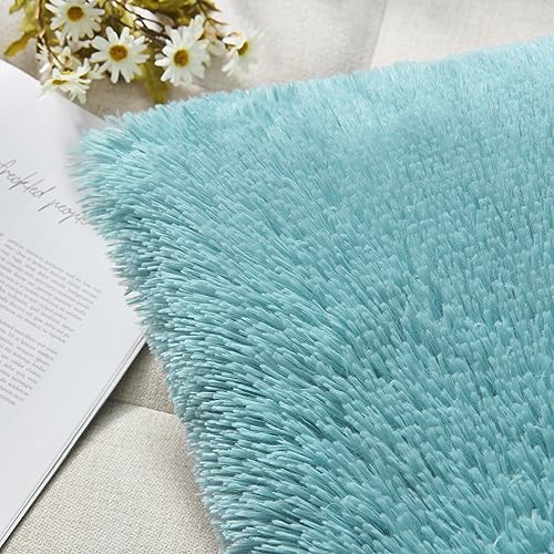 NordECO HOME Luxury Soft Faux Fur Fleece Cushion Cover Pillowcase Decorative Throw Pillows Covers, No Pillow Insert, 16" x 16" Inch, Teal Green - color: G-teal Green, size: 16" x 16" (Pack of 2)
