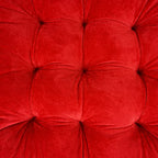 ELFJOY 4 Pack Chair Cushions for Dining Chairs Chair Pads Cushion for Kitchen Office Tufted Square Seat Cushion with Ties (16" Red Velvet) - color: Bright Red