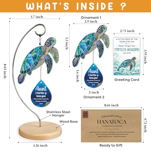 Mini Funny Turtle Aunt Auntie Gifts from Niece Nephew - Christmas Birthday Gifts for Aunt Auntie Gift Ideas - I Love You Small Cute Stuff Things - Funny Auntie Gift - Turtle Desk Decor - color: 09 - Aunt Turtle
