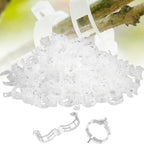 Thickened Plant Fixing Clip 100Pcs, 2025 Summer New Tomato Grape Vine Vegetables Plant Fixing Clips, Upgrade Plant Support Clips Reusable Garden Clips Secured Plastic Plant Clip (50, White)