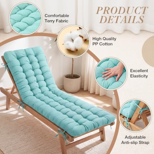 Wenqik Long Floor Cushion Large Floor Cushion with Brushed Cotton 74.8 x 27.5 x 3.15 in Jumbo Lounger Pillow for Outdoor Indoor Bay Window Meditation Yoga Reading Sleeping (Cyan) - color: Cyan