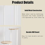 AZERPIAN Plant Stand Indoor 5 Tier Metal Plant Shelf for Multiple Plants Corner Tall Flower Holders for Living Room Balcony Bedroom Patio Garden (White, 5 Tier)