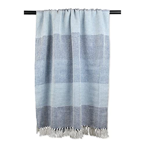 DII Diamond Stitch Woven Throw, Organic Modern, 50 x 60, Aqua - color: Aqua