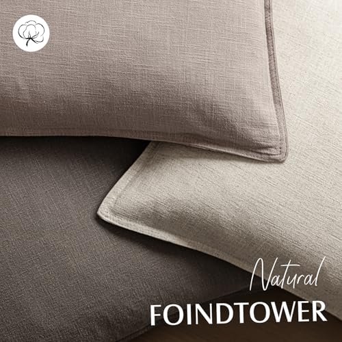 Foindtower Set of 2, Decorative Linen Solid Throw Pillow Covers Soft Accent Euro Cushion Case Boho Farmhouse Pillowcase for Chair Couch Sofa Bedroom Living Room Home Decor 16 x 16 Inch Dusty Pink - color: Rose Dust, size: 16" x 16" (Pack of 2)