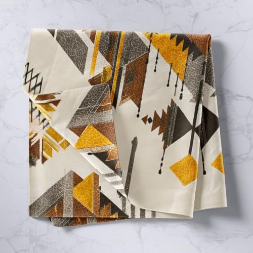 jejeloiu Southwestern Tapestry Large 59"x82" Bohemian Aztec Wall Hanging Blanket Tribal Beige Yellow Wall Art for Living Room Bedroom Decoration - color: Beige Yellow Brown, size: Large