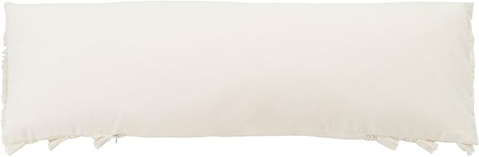 Safavieh Home Collection Grema Boho 16-inch White Fringe Decorative Accent Pillow PLS7142A-1616