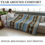 Pure Country Weavers Homestead - Western Tapestry Throw Blanket Woven from Cotton - Made in The USA (72x54) - color: Homestead