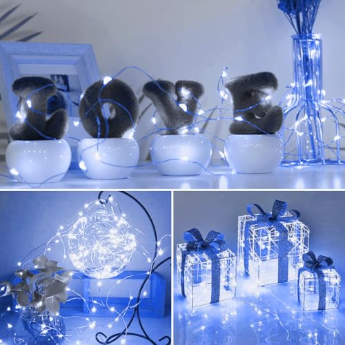 kolpop 30 Pack LED Fairy Lights Battery Operated, 7FT 20 LED Mini Twinkle String Lights Battery Powered Waterproof for Christmas Mason Jars Party (Cool White) - color: Cool White, size: 30 Pack