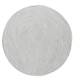 Hand Woven Round Area Rugs Living Room Bedroom Study Computer Chair Cushion Base Mat Round Carpet Lifts Basket Swivel Chair Pad Coffee Table Rug(2' Round, Gray) - color: Grey, size: 2' Round