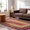 Nuloom Tammara Multicolor, 3' x 5', Hand Braided, Bohemian, Cotton, Soft and Cozy, High Traffic, Stain Resistant, Easy Clean, Durable Area Rug for Bedroom, Living Room, Dining, Den, Entryway