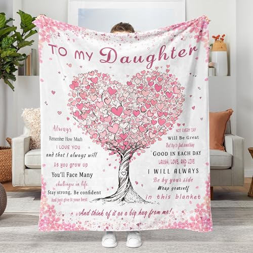 Aipon Daughter Gifts Blanket, Birthday Gift for Daughter Blankets from Mom Dad to My Daughter Blanket 40"x 50", Daughter Gifts from Mom Best Gifts for Adult Daughters Wedding Graduation - color: For Daughter, size: 40.00'' × 50.00''
