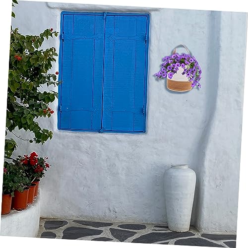 Boho Decor Wall Hanging Woven Basket Planters for Indoor Plants Rustic Hanging Flower Pot Basket