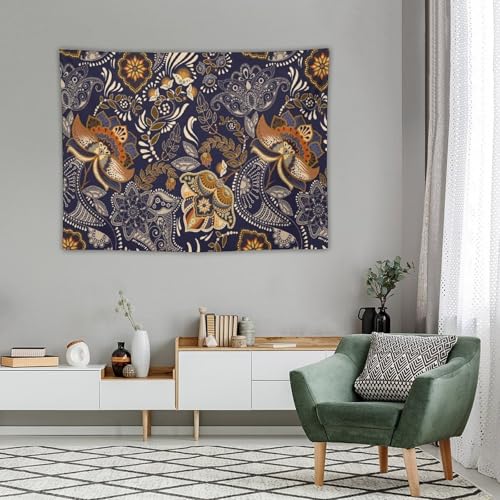 KANEPE Boho Paisley Tapestry Mandala Colorful Floral Pattern Wall Hanging Tapestries Home Decor for Living Room Bedroom Apartments Farmhouse Dorm,40inx30in (102×76cm)【Small】 - color: Boho-12, size: 40Wx30L