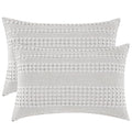 PHF 100% Cotton Waffle Pillow Shams Standard Size, 2 Pack 20" x 26" Soft Skin-Friendly Pillowcases, No Filling, Aesthetic Woven and Breathable Waffle Weave Pillow Case Covers for Bed, Light Grey - color: Light Grey, size: 26" x 20" (Pack of 2)