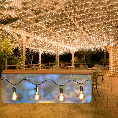 FSAH 36 PCS Q-Hanger Hooks, Screw Hooks for Outdoor String Lights, Safety Buckle Design Cup Eye Hook for Hanging Christmas Lights, Plants, Mounted on Wall Ceiling, Include 1 Wing Nut Driver, Copper - color: Copper, size: 36 Pcs