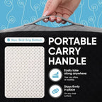 Large Seat Cushion (19” x 17” x 3”) Memory Foam for Office Chair, Wheelchair Cushions, Floor Pillow | Cushion Back Pain Coccyx Pain Relief | Plush Velvet Cover with Carry Handle
