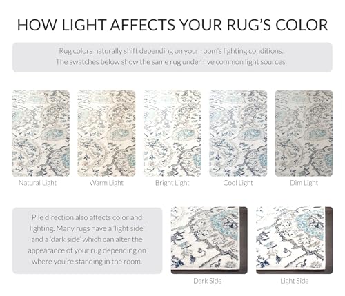 SAFAVIEH Madison Collection Accent Rug - 2'3" x 4', Cream & Light Grey, Glam Paisley Design, Non-Shedding & Easy Care, Ideal for High Traffic Areas in Entryway, Living Room, Bedroom (MAD600C) - color: Cream/Light Grey, size: 2'3" x 4' (Rectangular)