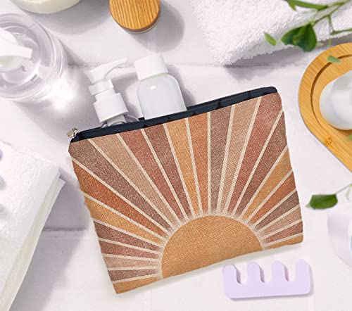 IWXYI Boho Abstract Colorful Sun Sunset Decor Cosmetic Bag For Women,Colorful Boho Sunshine Women's Makeup Bag Case Bags Zipper Pouch Travel Toiletry Gifts For Women Teenage Girls - color: boho sunshine