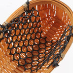 Small Hanging Woven Baskets Handcrafted Bamboo Flower Planters Lightweight Indoor Hanging Basket for Home Office Garden Decor