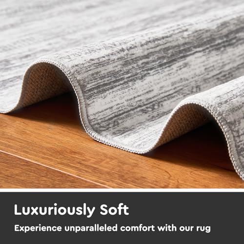 2x8 Runner Rug Machine Washable Non Slip Area Rug Distressed Neutral Moroccan Boho Rug Ultra Soft Floor Runners for Hallways for Entryway Laundry Room Kitchen, Grey - color: Grey, size: 2' x 8' (Runner)