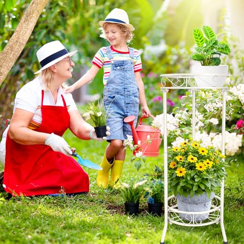 Plant Stand 2 Tier Indoor Metal Flower Shelf for Multiple Plants Corner Tall Flower Holders for Patio Garden Living Room Balcony Bedroom (White U-shaped) - color: White U-shaped