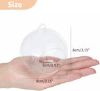 100 Pcs 3.15"/ 8cm Hanging Glass Tealight Holder Globe, Plant Terrariums Glass Orbs, Air Plants Tea Light Candle Holders, Home Decor Outdoor Garden (90 Pcs + 10 Pcs)