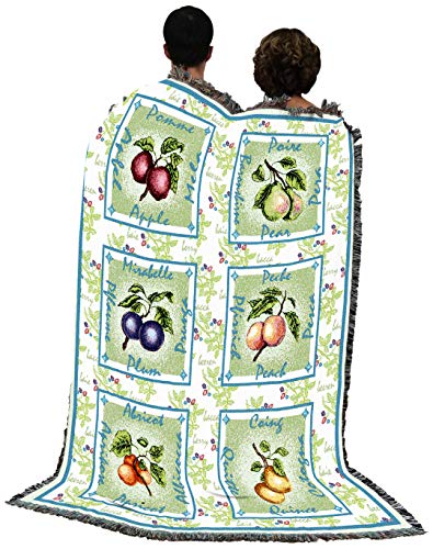 Pure Country Weavers Alsatian Fruit Blanket - Garden Floral Gift Tapestry Throw Woven from Cotton - Made in the USA (72x54) - color: Alsatian Fruit