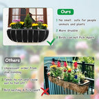 3PCS 30 Inch Planter Basket Liners Fabric Window Box Liners Felt Trough Planter Liner Replacement Black Flower Basket Liner Non-Woven Hanging Plant Liner for Planters Garden Fence - Avoid Bird Nesting - size: 3PCS 30 Inch