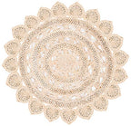 SAFAVIEH Natural Fiber Round Collection 5' Round Natural NF160A Handmade Boho Charm Farmhouse Jute Area Rug - color: Natural, size: 5' (Round)
