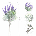 Ivydale Artificial Faux Outdoor Hanging Flowers Plants Basket for Porch Spring Decoration, 12 Bundlies Fake UV Resistant Lavender with Coconut Lining Baskets for Home Patio Balcony Yard