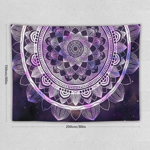 HZOHNAGO Mandala Tapestry Abstract Ancient Geometric Star Field Colorful Galaxy Pattern Printed Wall Tapestry Watercolor Abstract Wall Hanging for Bedroom Living Room Dorm 80" W x 60" H - color: Mandala-1, size: 80"L x 60"W