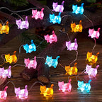 Cat String Lights Kawaii Deco Kitty Fairy Decorative Lights 10ft 30LED Battery Operated Novelty Lighting for Outdoor Wedding Camping Tent Baby Shower Bedroom Birthday Party - style: Battery Powered