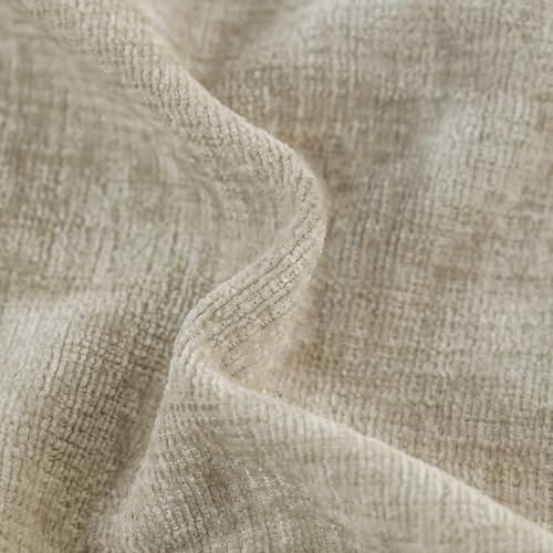 CaliTime Throw Pillow Covers Decorative 26 X 26 Inches Pack of 2 Cotton Thread Stitching Edges Solid Dyed Soft Chenille Cushion Cases for Couch Sofa Bed Living Room Farmhouse Light Taupe - color: Light Taupe, size: 26" x 26" (Pack of 2)