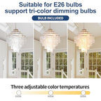 Coastal Capiz Shell Chandelier 24 inch Gold Natural Seashell Farmhouse Boho Chandelier 4-Light Pendant Light Fixture for Living Room Foyer Kitchen Island Entryway Dining Room Bedroom,LED Bulb Included - size: 24 inch
