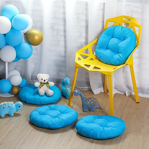 Fumete 8 Pcs 16 Inch Floor Cushions Pillow for Kids Bulk Classroom Round Flexible Seating Floor Cushions for Students Home Daycare School Reading Corner Yoga Meditation Picnic (Ice Blue) - color: Ice Blue