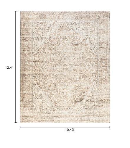 Tan Brown and Beige 3x5 Small Entryway Area Rug Indoor for Front Door Entry Way,Washable Non Slip Ultra Thin Modern Farmhouse Neutral Boho Door Mat Entrance - color: Tan Beige, size: 3' x 5' (Rectangular)