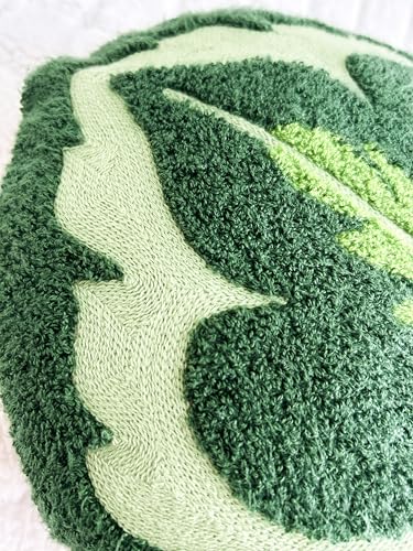 Green Philosophy Co. Calathea Leaf Pillow – Handcrafted Tufted 3D Plant Throw Pillow, Deep Green Decorative Leaf Pillow for Couch & Bed, Unique Gift for Plant Lovers - color: Dark Green