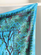 Popular Handicrafts Tapestry Wall Hanging Hippie Tree of Life Kaleidoscope Bohemian Hippy Intricate Floral Design Indian Tapestries Bedspread Turquoise 53 x 78 Inch - color: Turquoise, size: 78"L x 53"W