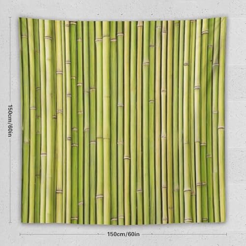 HZOHNAGO Bamboo Tapestry Chinese Style Green Pattern Printed Wall Tapestry Painting Wall Hanging for Bedroom Living Room Dorm 60" W x 60" H - color: Bamboo-7, size: 60"L x 60"W