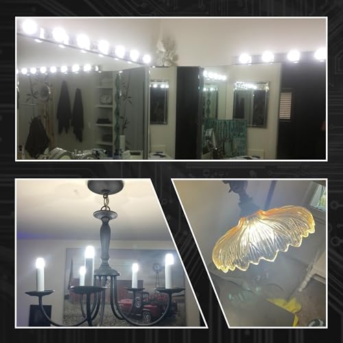 25 Watt Equivalent LED Decorative Candelabra Bulbs Daylight White 6000K 2 Watt 300lm E12 Small Base Idear for Ceiling Fan Chandelier Bathroom Vanity Mirror Light Dryer Drum Bulbs, Non-Dimmable, 4 Pack - color: 6000k Daylight White, size: 2 Watt-Non-dimmab