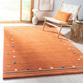 SAFAVIEH Himalaya Collection Accent Rug - 4' x 6', Rust, Handmade Boho Tribal Wool, Ideal for High Traffic Areas in Entryway, Living Room, Bedroom (HIM563P) - color: Rust, size: 4' x 6' (Rectangular)
