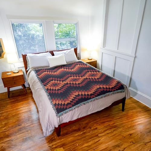 Pure Country Weavers Sunset Desert - Western Tapestry Throw Blanket Woven from Cotton - Made in The USA (72x54) - color: Sunset Desert