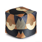 Anji Mountain Square Pouf, Martinique Orange, 18" x 18" x 18", Multicolor - color: Martinique Orange