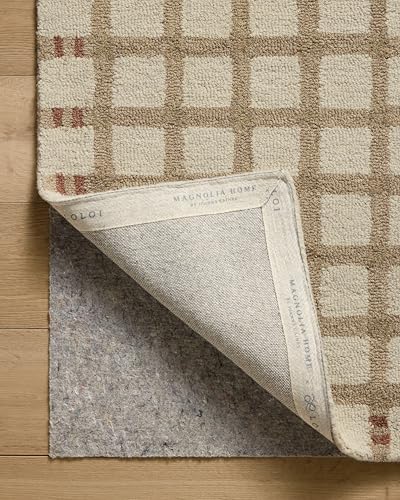 Loloi Magnolia Home by Joanna Gaines Waylon Collection WAY-02 Natural/Rust 2'-6" x 9'-9" Runner Rug - color: Natural / Rust, size: 2'6" x 9'9" (Rectangular)
