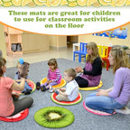 Tinideya 8 Pcs Fruit Carpet Circle Seats for Classroom Sitting 15 Inch Small Floor Cushions Round Classroom Rugs Bulk for Home Decorations School Group Activity