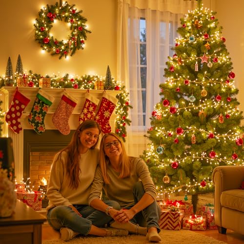 Minetom Fairy Lights Plug in, 10Feet 200LED Cluster String Lights, Copper Wire Waterproof Starry Firecracker Lights for Ceiling Bedroom Wreath Window Wedding Christmas Tree Decorations, Warm White - color: Warm White, size: 1 Pack(200LED)