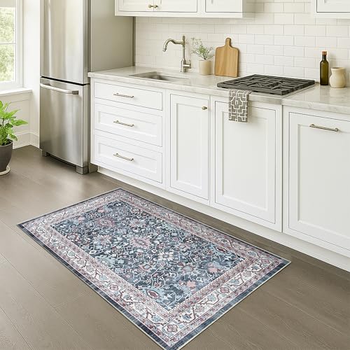 Fame Rugs Modern Oushak Rug 10x13, Brown Oversize Vintage Turkish Foldable Colorful Oriental Washable Antique Inspired Area Rugs, Luxury Living Room Bedroom (382MB, 9'8 x 13') - color: 409cn, size: 2'6" x 5' (Rectangular)